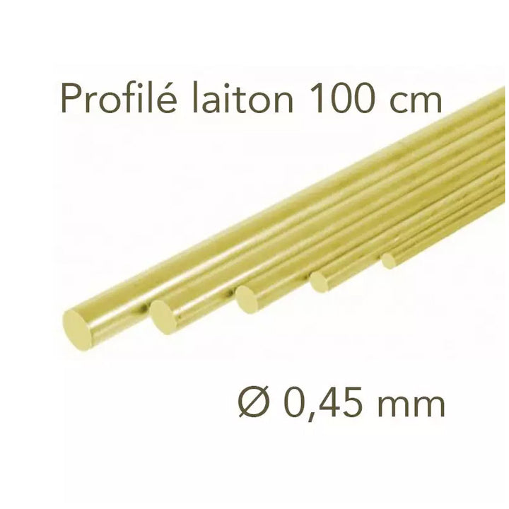 Baguette Laiton 0,45 mm (4 pièces)