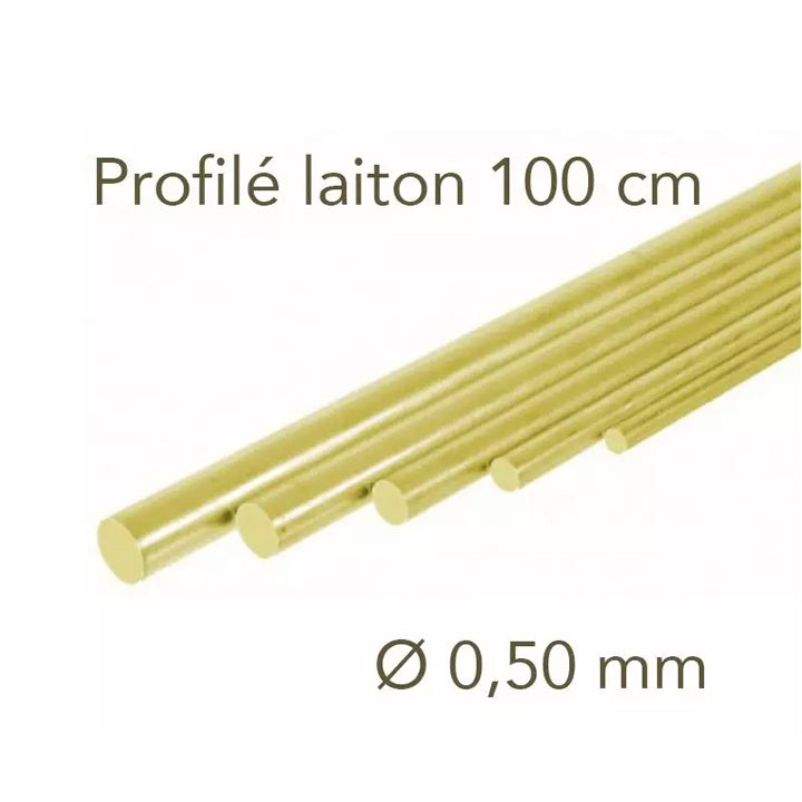 Baguette Laiton 0,50 mm (4 pièces)