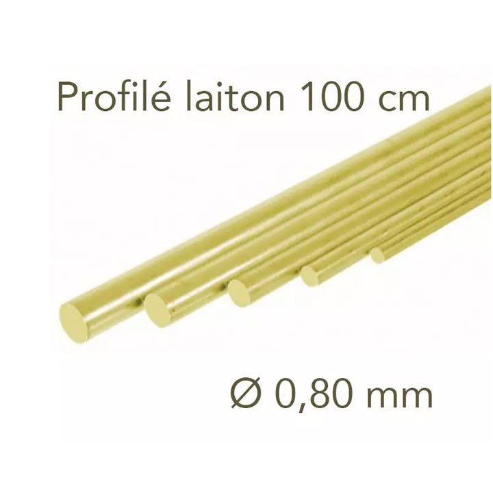 Baguette Laiton 0,8 mm (3 pièces)