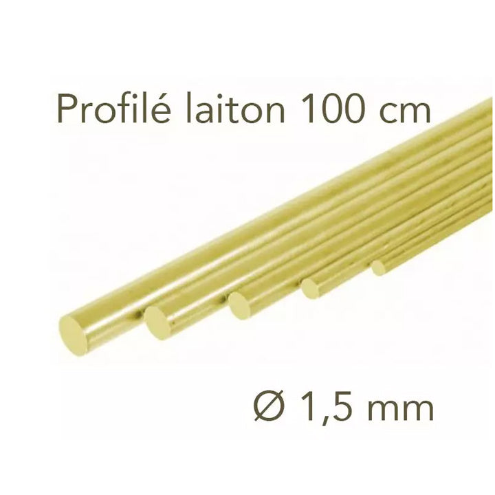 Baguette Laiton 1,5 mm (2 pièces)