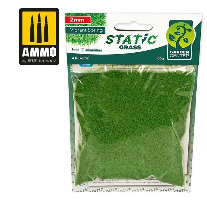 AMMO - Static Grass - Vibrant Spring 2 mm - Réf A.MIG-8812