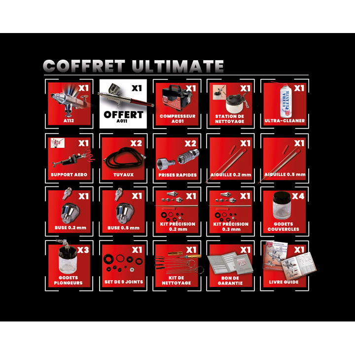 Aerographe Prince August - coffret AX20 Ultimate