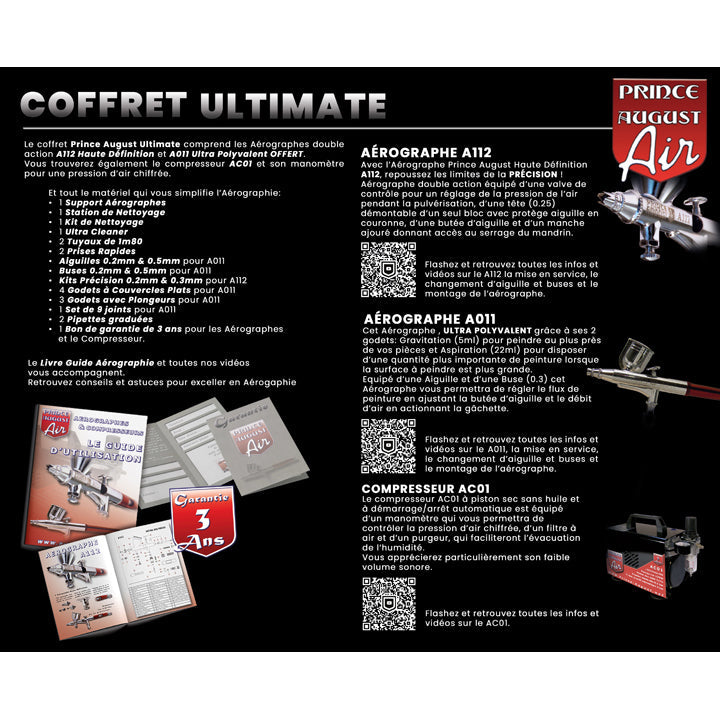 Aerographe Prince August - coffret AX20 Ultimate