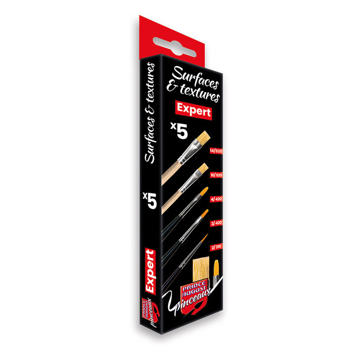 Prince August - Set de pinceaux expert - Surfaces et Textures
