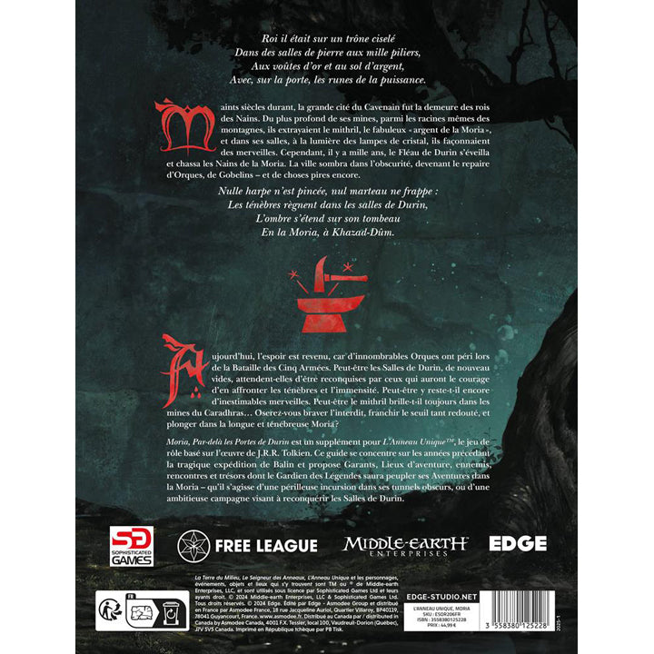 L'Anneau Unique JDR - Moria - Par dela les portes de Durin