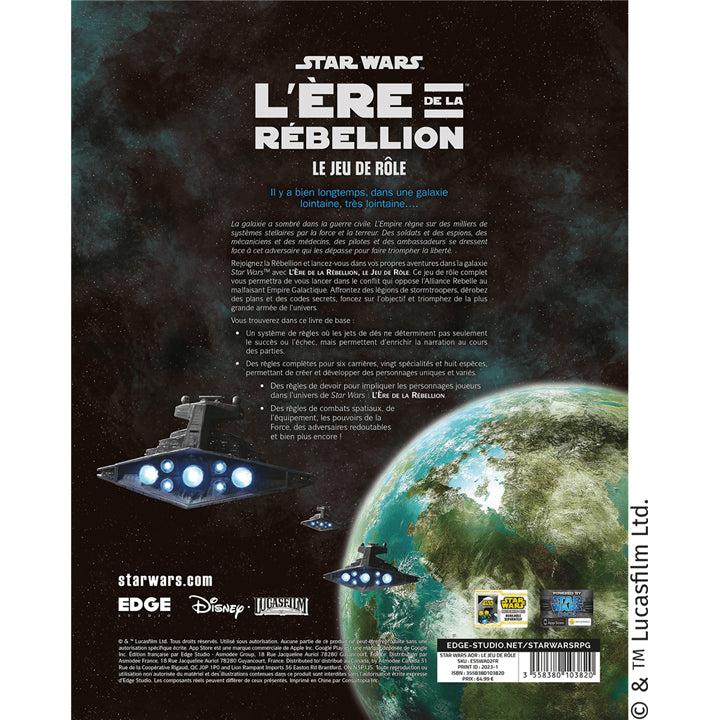 Star Wars - L&#39;Ere de la Rébellion - le jeu de rôle