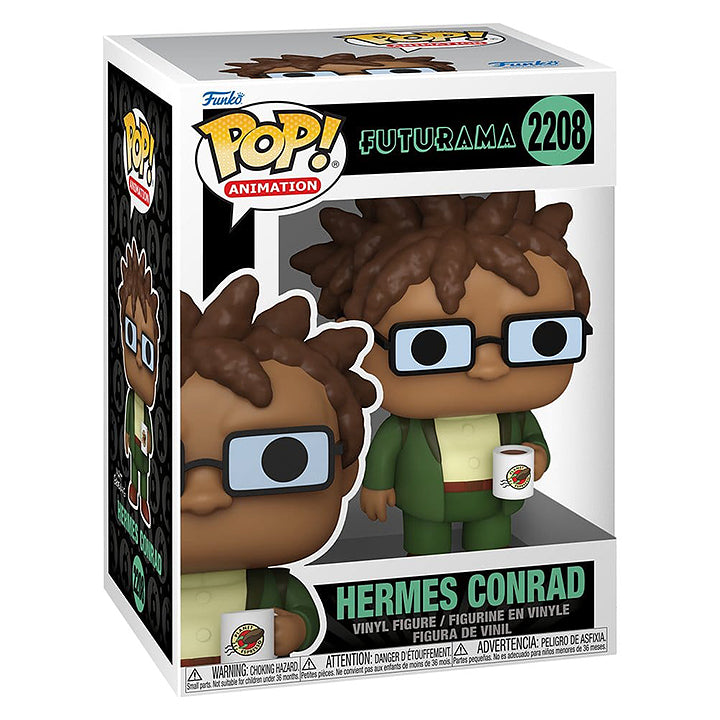 Futurama Pop! Animation Vinyl figurine Hermes w/Mug 9 cm