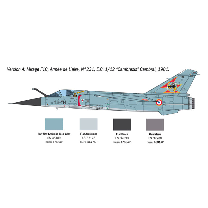 Mirage F1 C/CR au 1/48 Italeri Réf I2839
