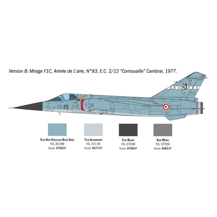 Mirage F1 C/CR au 1/48 Italeri Réf I2839