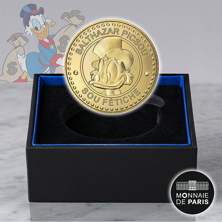Disney Monnaie de Paris - Sou Fetiche Picsou Plaqué or - 1953 Ex.