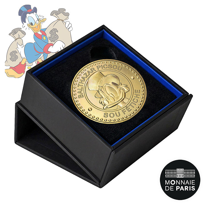 Disney Monnaie de Paris - Sou Fetiche Picsou Plaqué or - 1953 Ex.