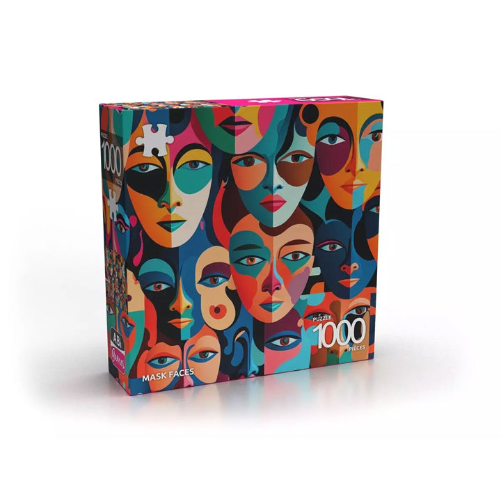 ABi Games - Puzzle 1000p - Mask Faces