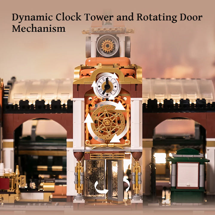 Pantasy - Gare Steampunk & train - réf PASY-85007