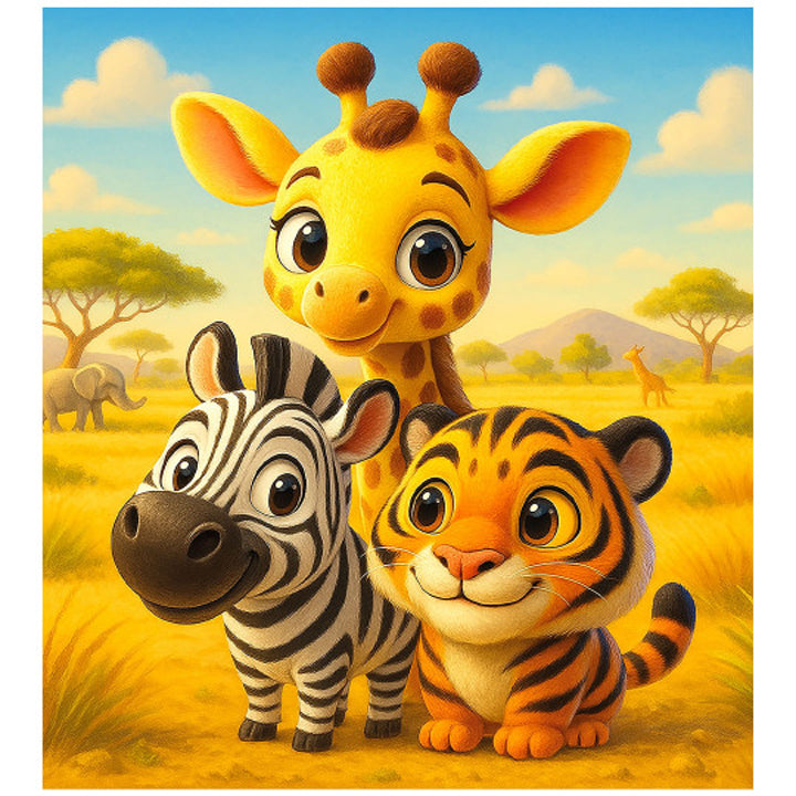 Wooden City - Puzzle Enfant la faune sauvage - 20 piéces