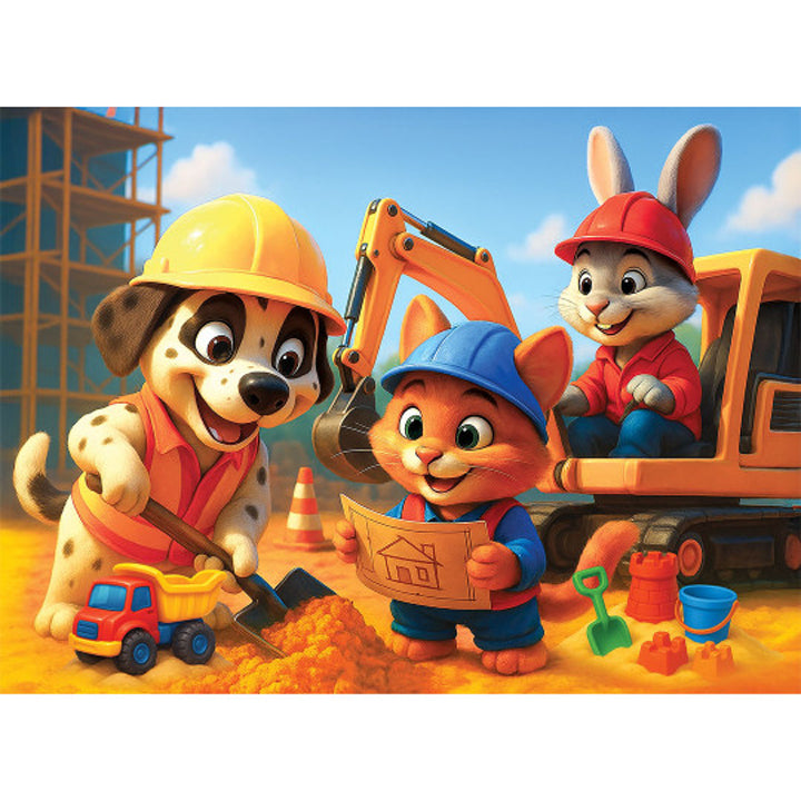 Wooden City - Puzzle Enfant Happy team - 40 pièces