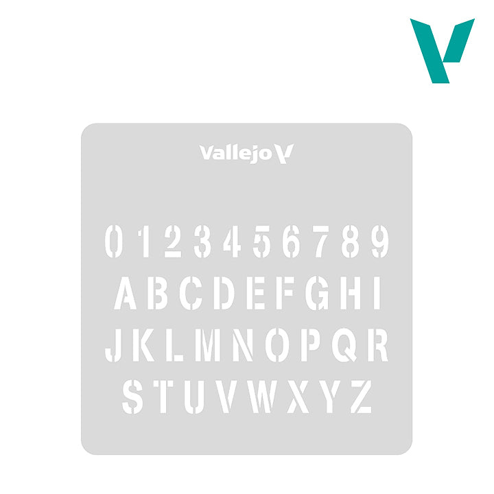 Vallejo - Pochoir - Stamp Font - Réf ST-LET002