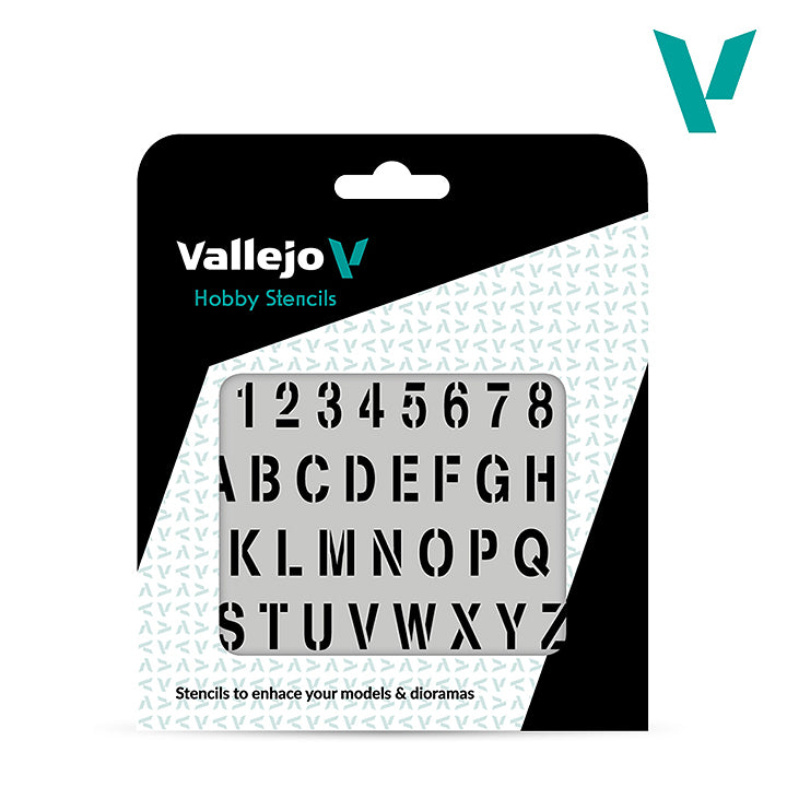 Vallejo - Pochoir - Stamp Font - Réf ST-LET002