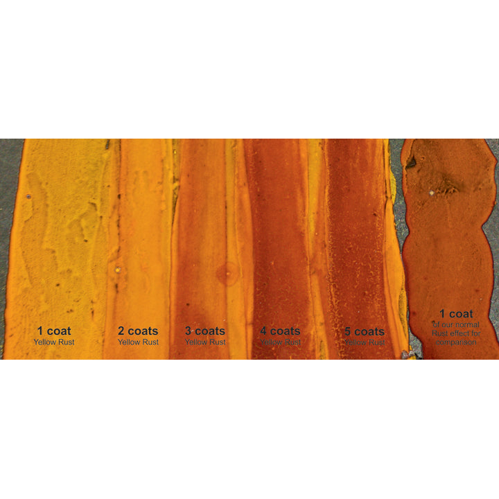 Peinture effet Rouille Jaune - pot 25 ml