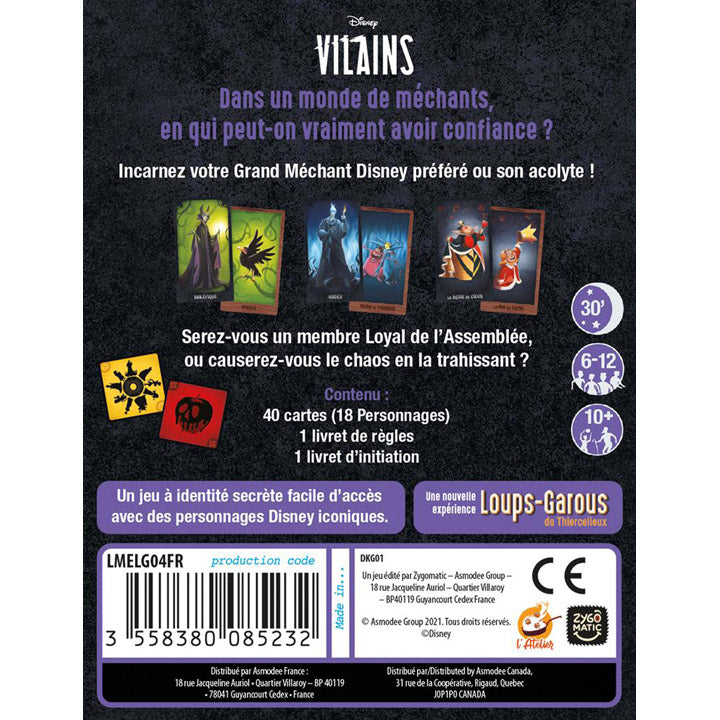 L'assemblée des Vilains : Un jeu Loups-Garou