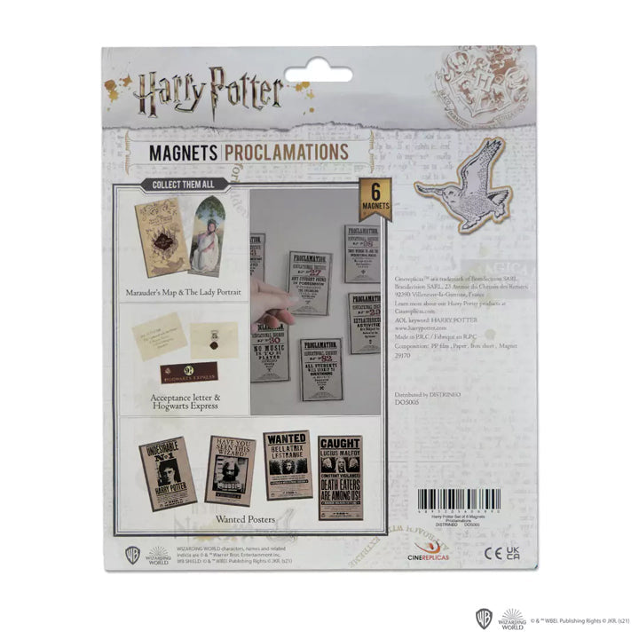 SET DE 6 MAGNETS - PROCLAMATIONS - HARRY POTTER