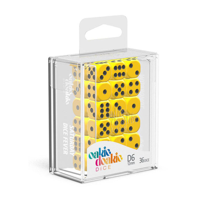Oakie Doakie Dice - dés D6 12 mm Solid - Jaune (36)