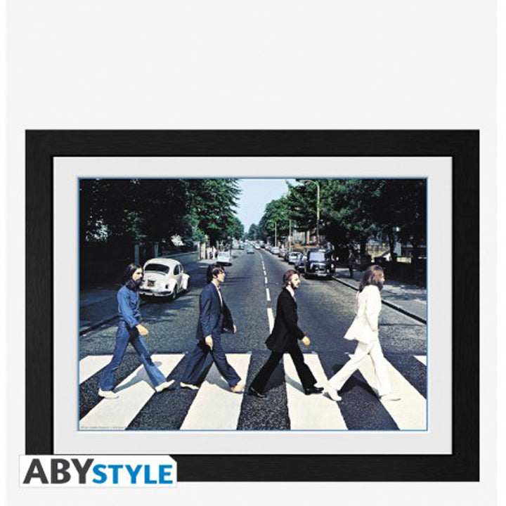 THE BEATLES - Tirage encadré "Abbey Road" (30x40)