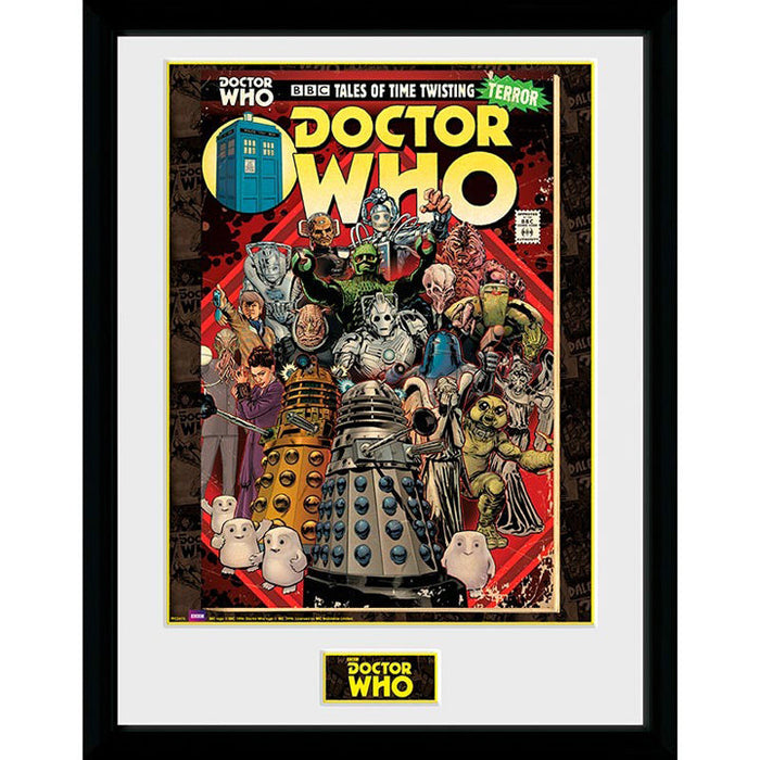 Doctor Who - Photographie encadrée "Comics Méchants"