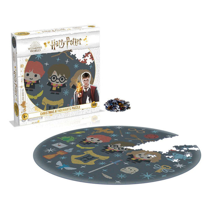 Harry Potter - Puzzle rond Christmas Jumper 3 - Christmas at Hogwarts (500 pcs)